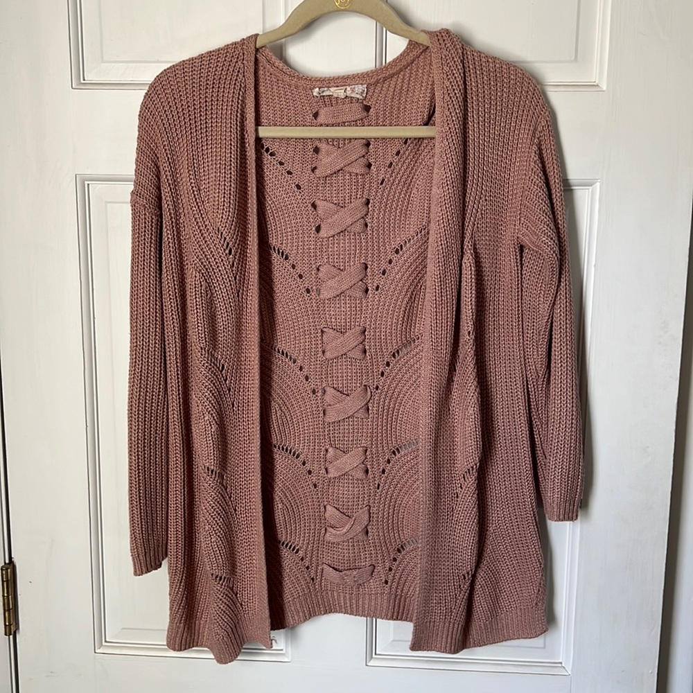 Pink cardigan